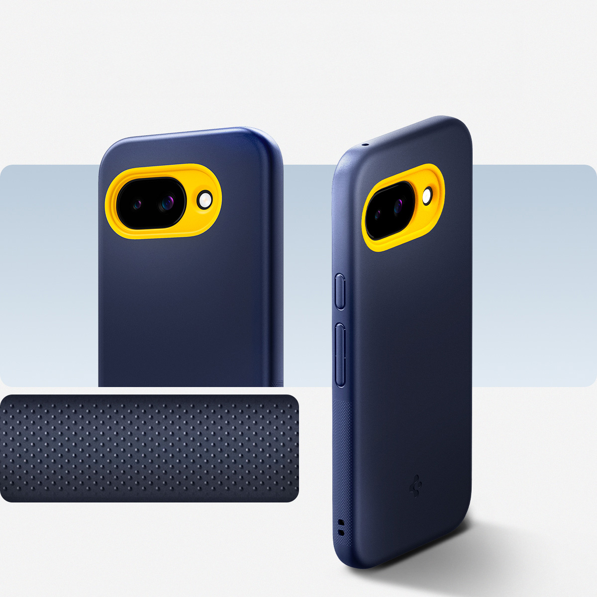 Etui Spigen Nano Pop Mag do MagSafe do Google Pixel 9a, granatowo-żółte